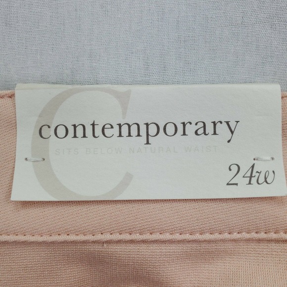 CC - Cato Casual Ankle Pants Women 24W Solid Light Pink Contemporary Stretch NWT - Picture 3 of 10
